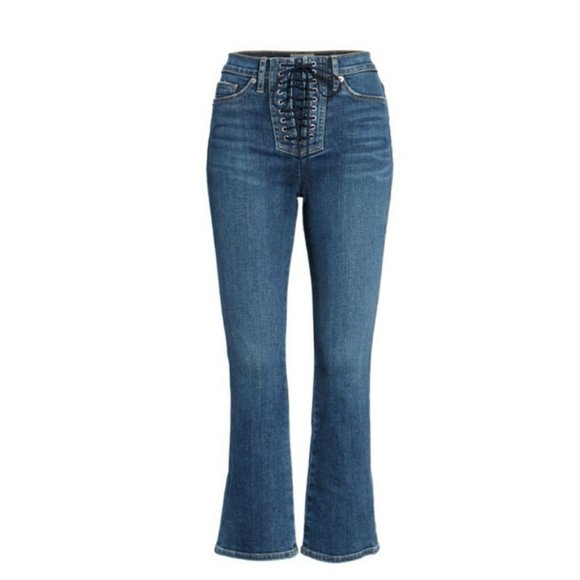 NWT HUDSON High Rise Lace Up Corset Crop Boot 32 - Picture 5 of 11